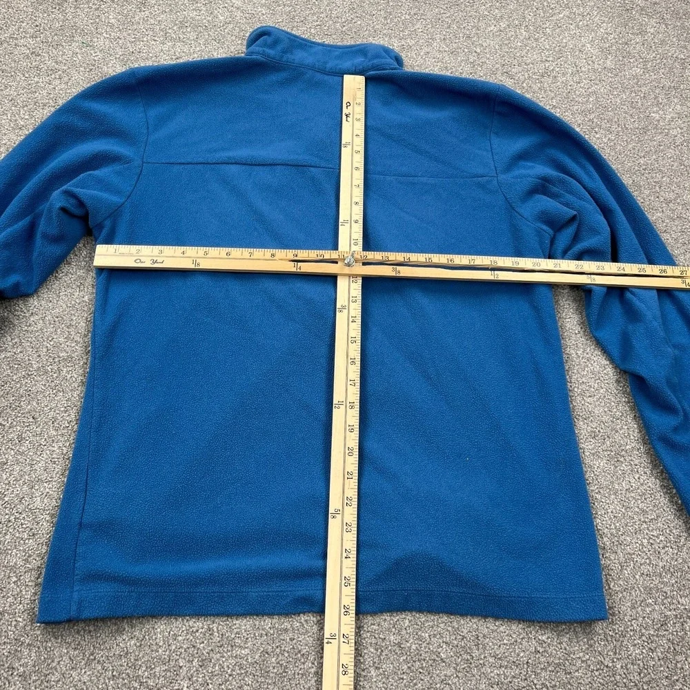 North‎ Face Sweate Men Large Blue Pullover Half  Zip Fleece Jacket Layer Hiking